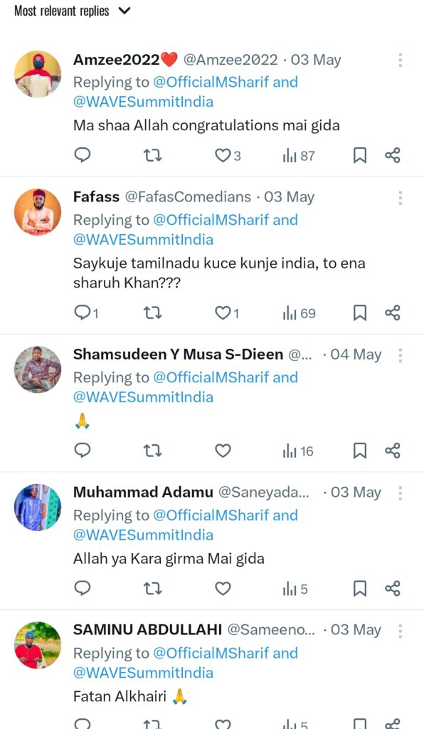 Fans React to Umar M Shareef's Surprise Show in Kano Screenshot from Twitter - Fans reaction in joy