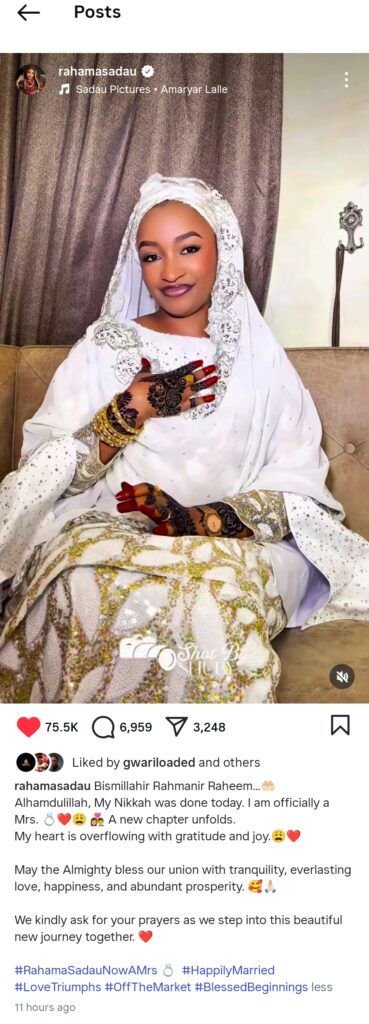 rahma sadau wedding photo