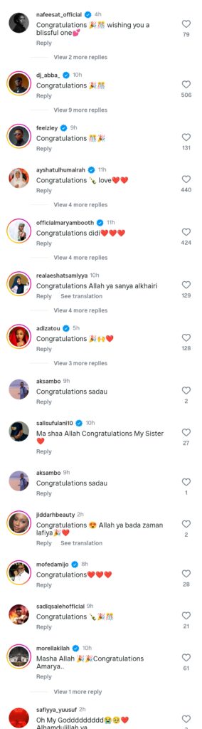Reactions from fans on rahma sadau marriage