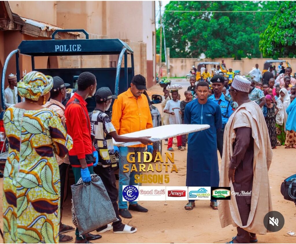 Video shoot scene for a Kannywood movie