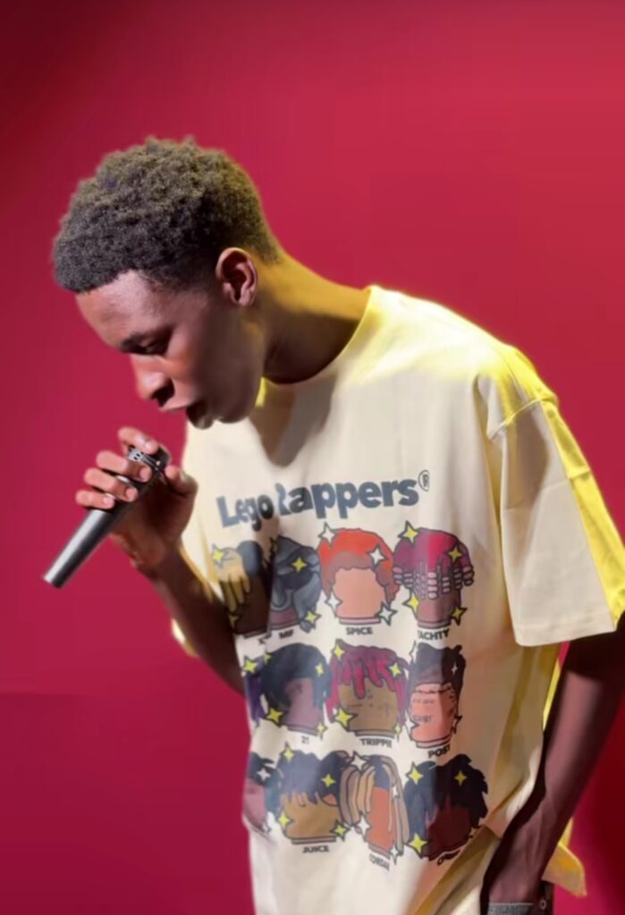 Upcoming Hausa artist performing on stage