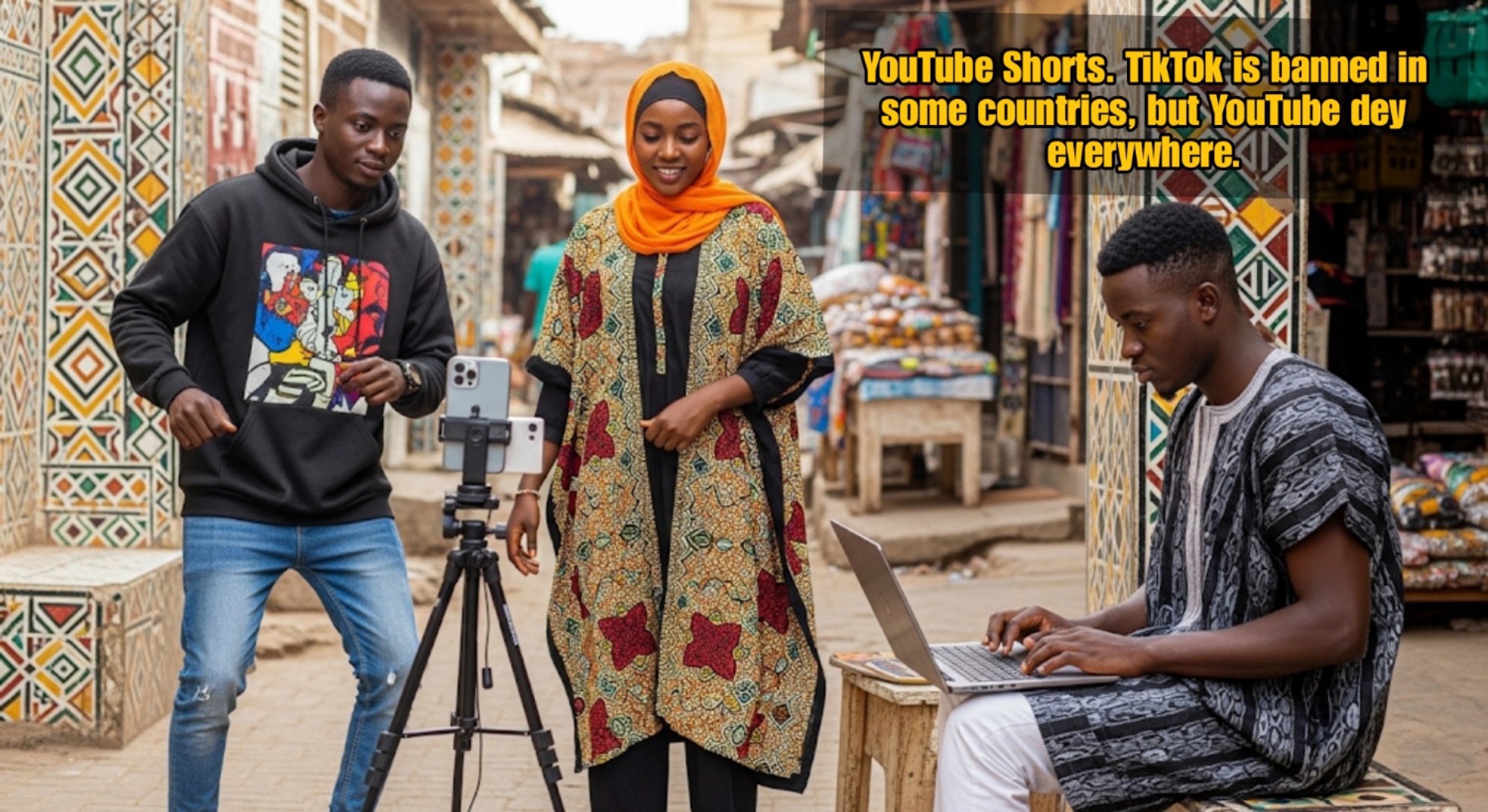 YouTube Shorts. TikTok is banned in some countries, but YouTube dey everywhere.